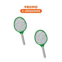 Pack2 Instrumento Mosquitera Manual para Eliminacion Rapida de Insectos Verde Y Regalo Sticker