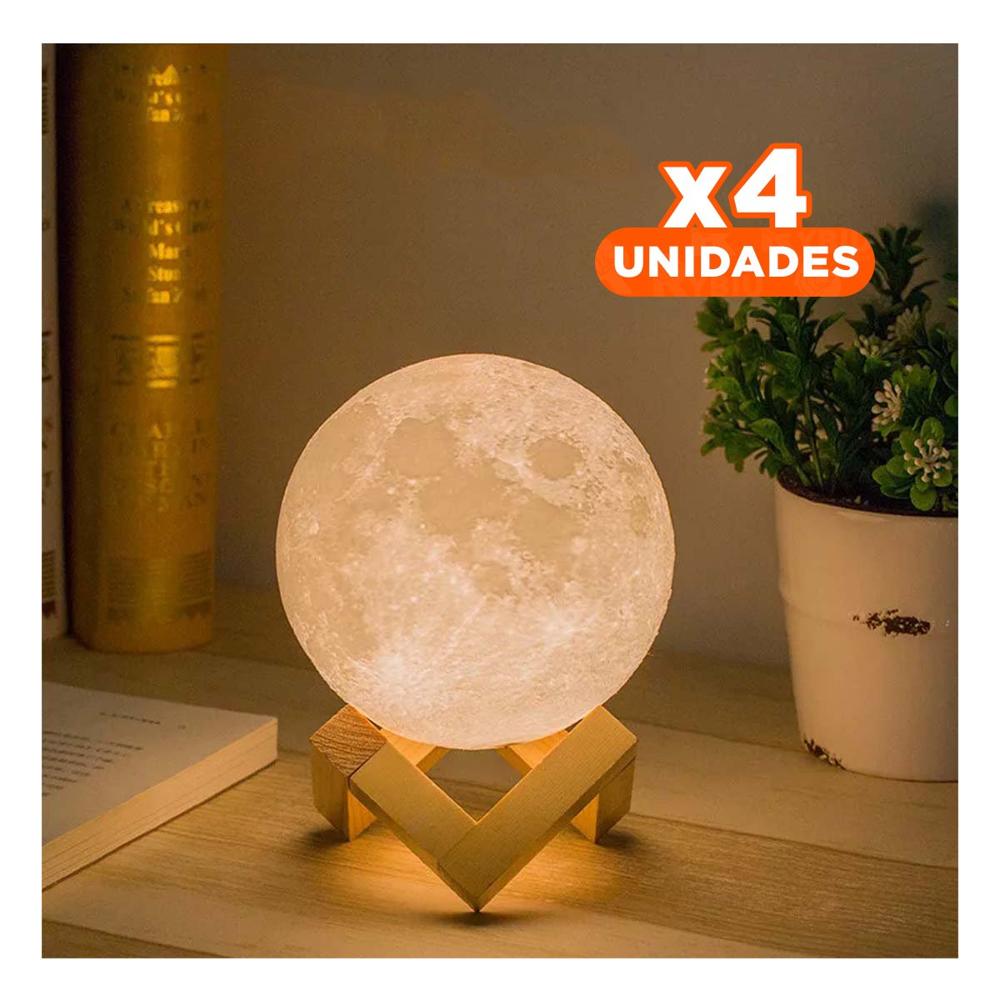 Pack4 Aparato Humidificante con Iluminacion Lunar para Ambiente de Hogar Y Regalo Sticker