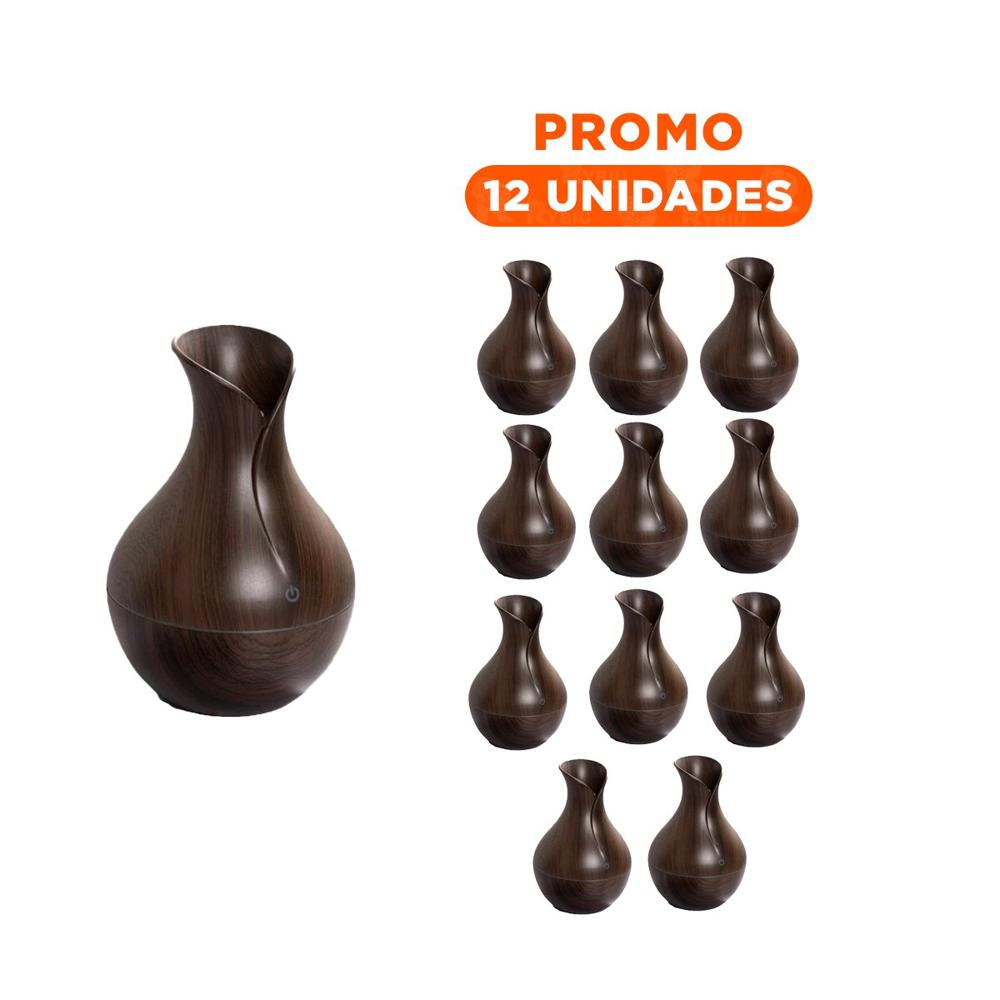 Pack12 Nebulizador Decorativo para Espacios del Hogar en Madera Oscuro Natural