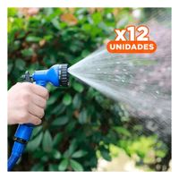 Pack12 Conducto Agua 30 Metros - Azul Flexible Para Plantas Y Jardin Y Regalo Sticker