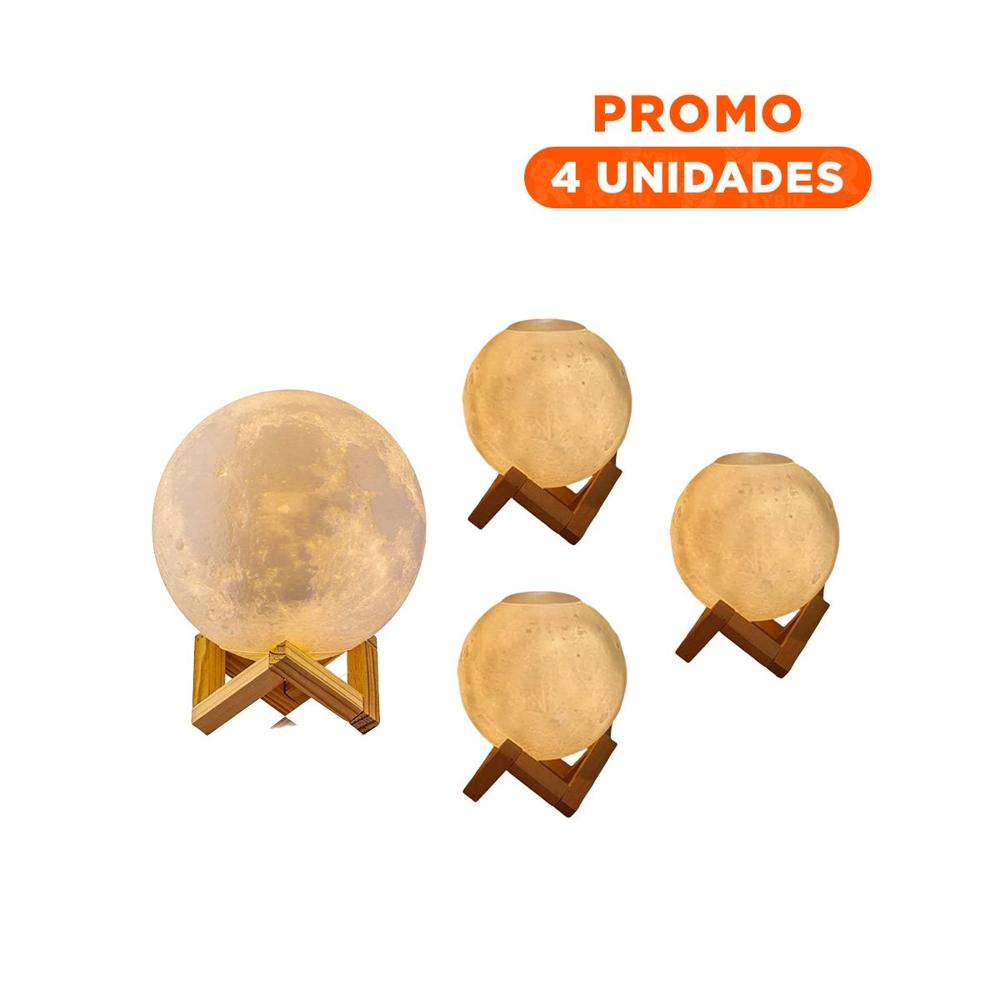 Pack4 Accesorio Humidificante con Luz Lunar para Espacios de Casa