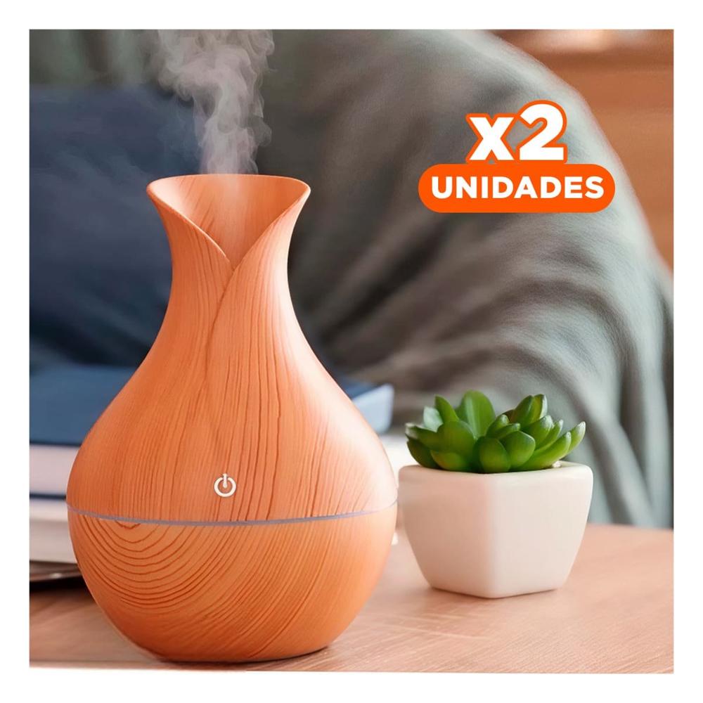 Pack2 Dispositivo Aromatico en Madera Claro para Casa Decoracion Estilo Natural Y Papel Regalo