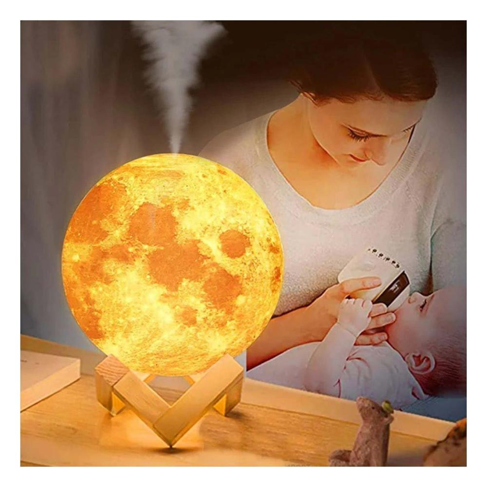 Vaporizador Lampara con Forma de Luna para Ambiente de Casa y Dormitorio Y Papel Regalo
