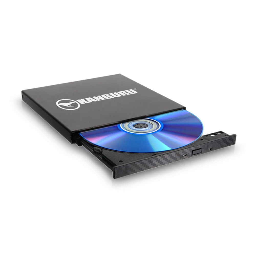 Lector Grabador Externo Blu-ray - DVD - CD Kanguru Negro USB