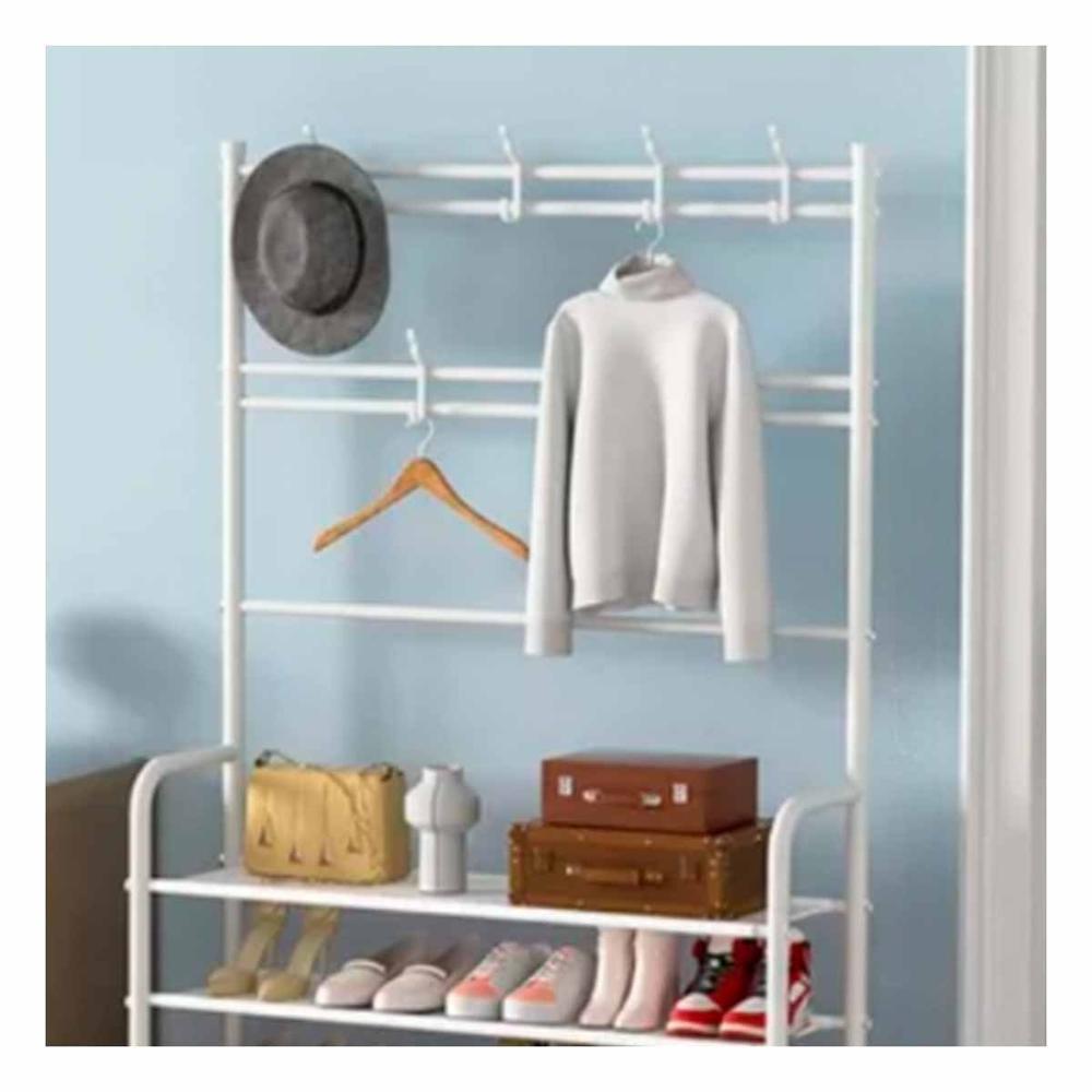 Zapatera Organizadora con Percheros Curvos Blanco para Ordenar el Hogar