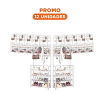 Pack12 Unidad Zapatero Organizador con Percheros Recto Blanco para Hogar