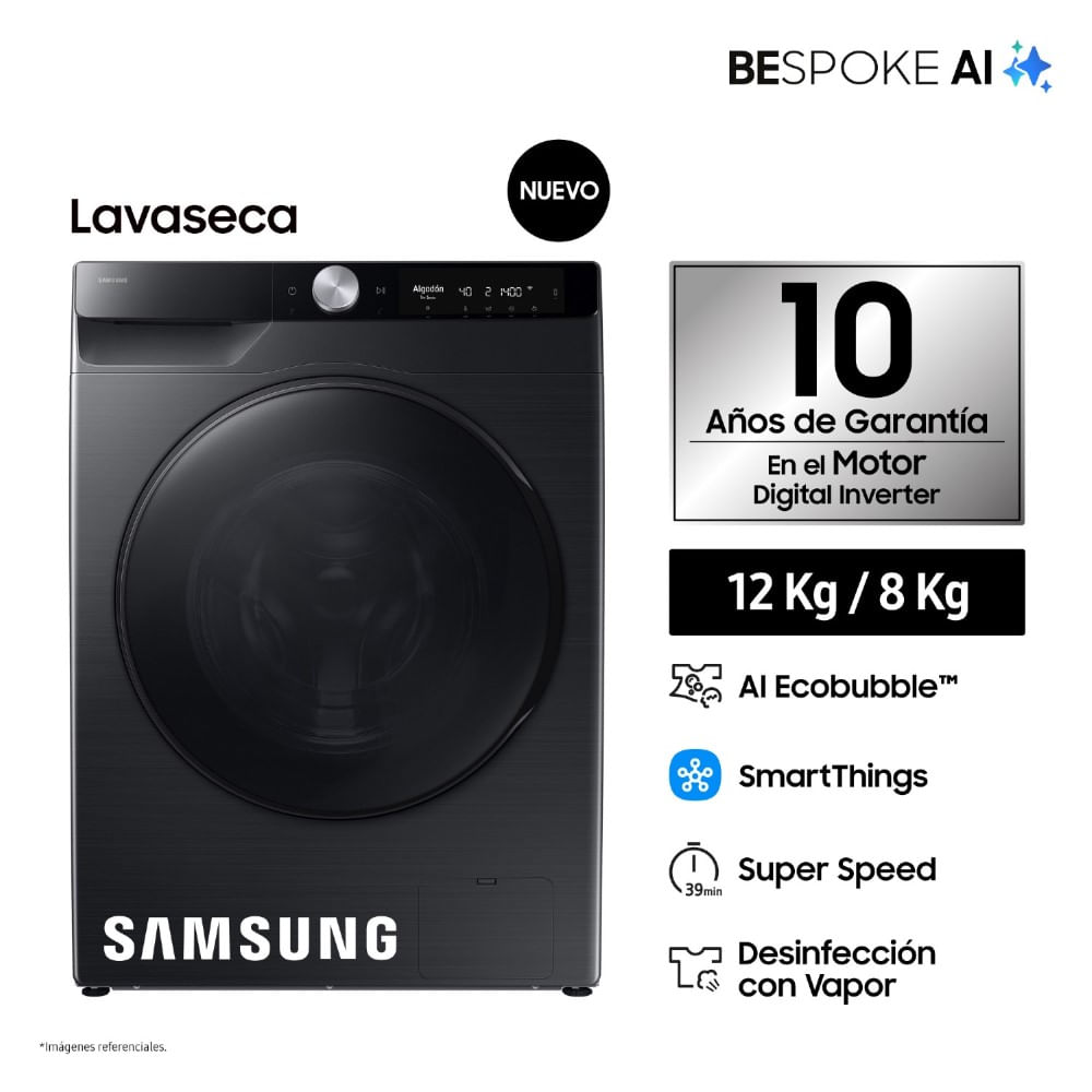 Lavaseca Samsung Bespoke AI 12kg/8kg Negro