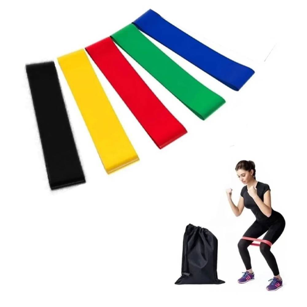 Set De 5 Bandas Elásticas Importadas De Resistencia