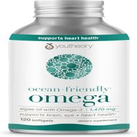 Omega 3 Vegano de Algas Youtheory  con EPA y DHA  Apoya la salud cerebral y ocular 120 capsulas