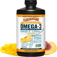 Emulsion de Omega-3 Barlean's Omega 3 con vitamina D 1240mg 32 onzas