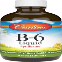 Carlson B-6 Liquid Piridoxina Apoyo para el Sistema Nervioso Energía y Desarrollo Neurológico