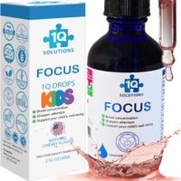 1Q Focus Gotas naturales de apoyo cognitivo y cerebral líquido para niños  B1 B6 B12 y 5 MTHF