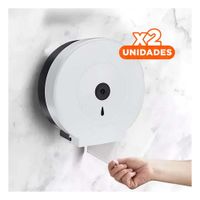 Pack2 Accesorio de papel higienico jumbo en blanco y negro para hogar moderno