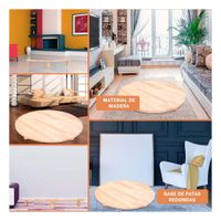 Apoyo Circular de Madera con Patitas para Decoracion del Hogar Casa Uso Y Ligas Regalo