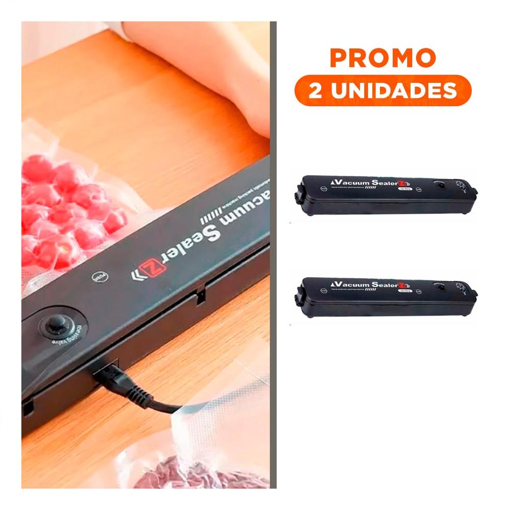 Pack2 Sellador Portatil Compacto que Facilita Organizar Paquetes Negro Y Regalo Sticker