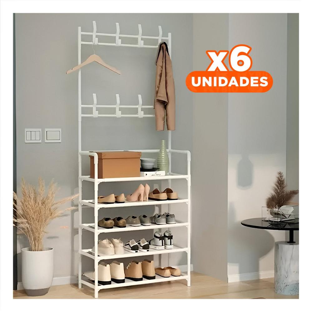 Pack6 Soporte Colgante Practico para Espacios Reducidos 5 Niveles Blanco Y Papel Regalo