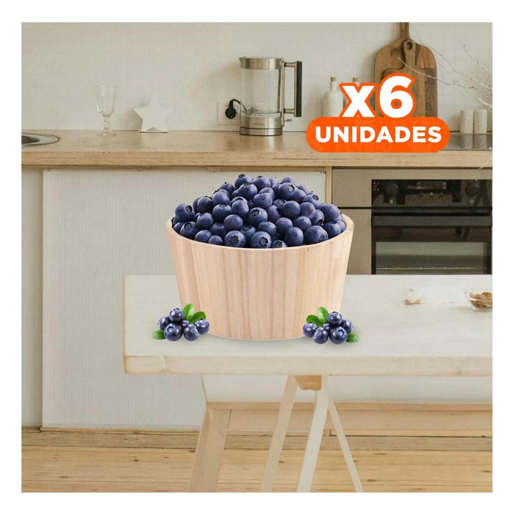 Pack6 Cubo de Madera Circular 24x11cm para Guardar Objetos de Costura en Casa Y Papel Regalo