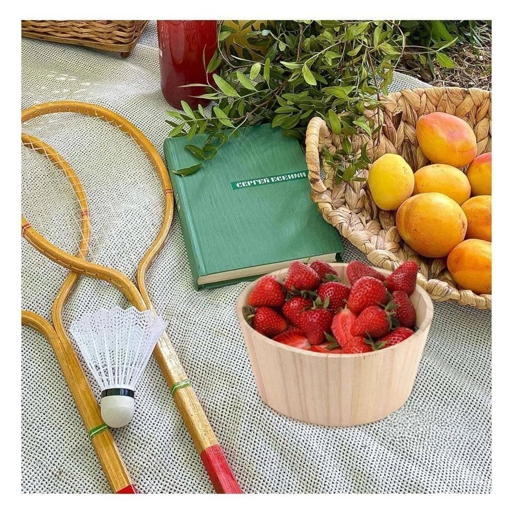 Tiesto de Madera Circular 20x10cm para Plantas de Interior en la Terraza Y Notas