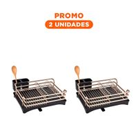 Pack2 Organizador Oro Rosa para Platos con Area para Utensilios Y Regalo Sticker