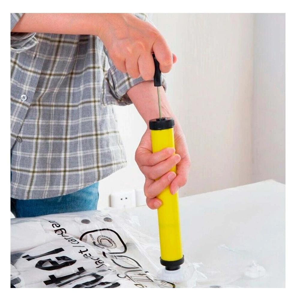 Aspirador de Aire Manual para Empaque al Vacio Hogar Color Amarillo Y NOTAS