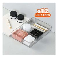 Pack12 Almacenador Transparente Acrilico Rectangular para Cocina y Casa Y Papel Regalo