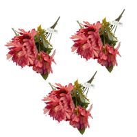 Pack de 3 Bouquet Artificiales De 5 Margaritas De 25Cm BG605450E-ROS FLORIPASTORE