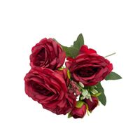 Bouquet Artificial De 5 Rosas Rojas De 26Cm XS260009-9 FLORIPASTORE