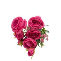 Bouquet Artificial De 5 Rosas Rosadas De 26Cm XS260009-7 FLORIPASTORE