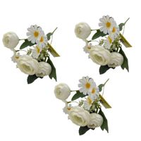 Pack de 3 Bouquets De Margaridas Y Ranúnculo De 26Cm BG305062-BL FLORIPASTORE