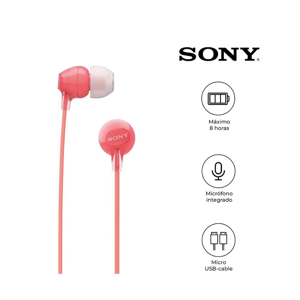 Auriculares Bluetooth Sony WI-C300 In-Ear NFC Manos Libres Inalámbricos Rojo