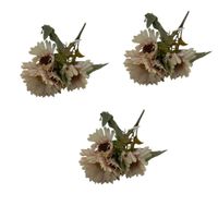 Pack de 3 Bouquet Artificiales De 5 Margaritas De 25Cm BG605450E-BE FLORIPASTORE