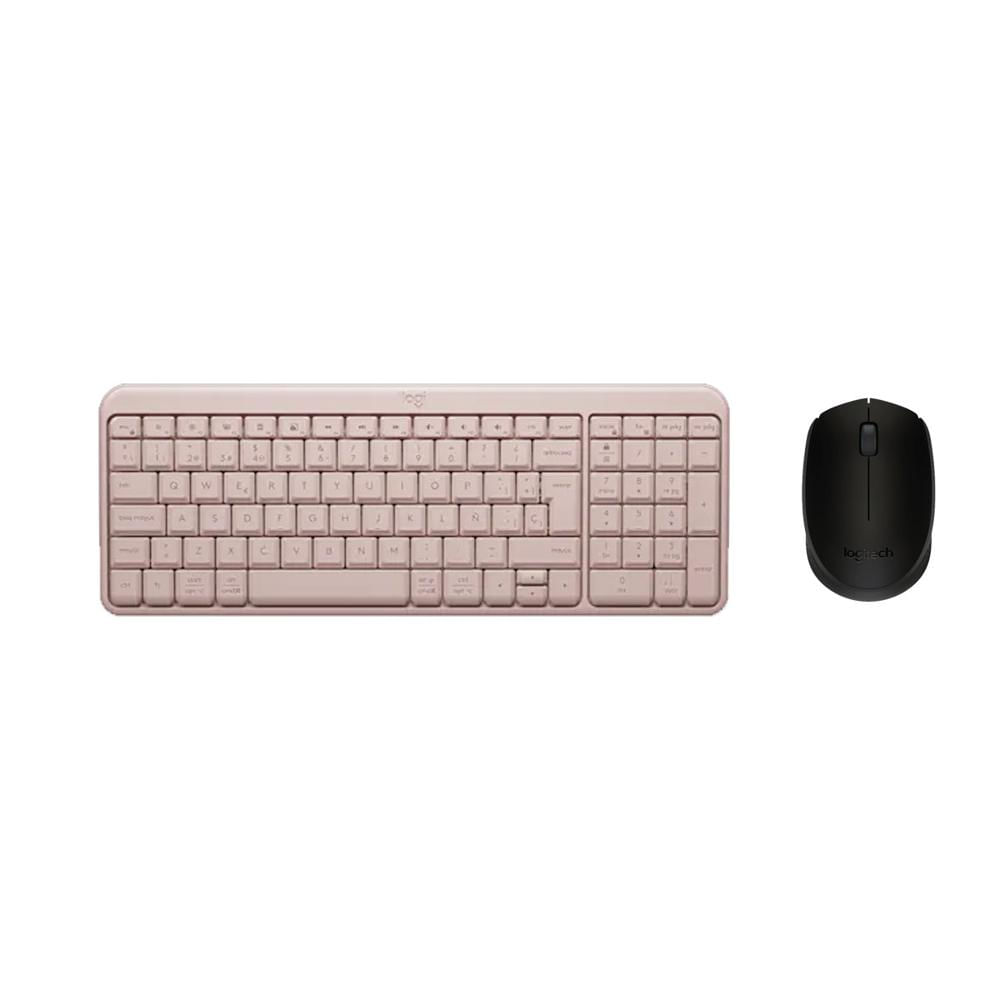 Combo Inalambrico Teclado K250 Rosado y Mouse M170 Negro  Logitech