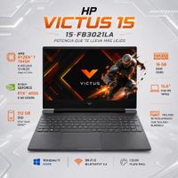 Laptop Gamer HP Victus Ryzen 7 7445H 16GB DDR5 512GB SSD RTX 4050 6GB 15.6 FHD 144Hz 15-FB3021LA