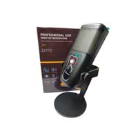 Micrófono Condensador USB Profesional ZX775 con Soporte de Escritorio