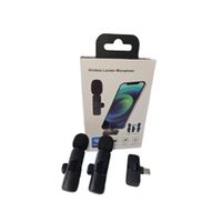 Micrófono Inalámbrico de Solapa Doble para Celular con Receptor USB-C