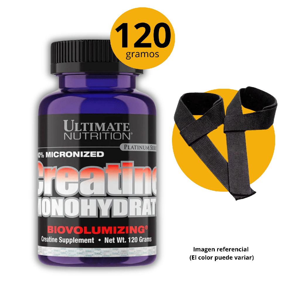 Creatina Monohidratada Micronizada Ultimate Nutrition 120gr economica con straps gratis