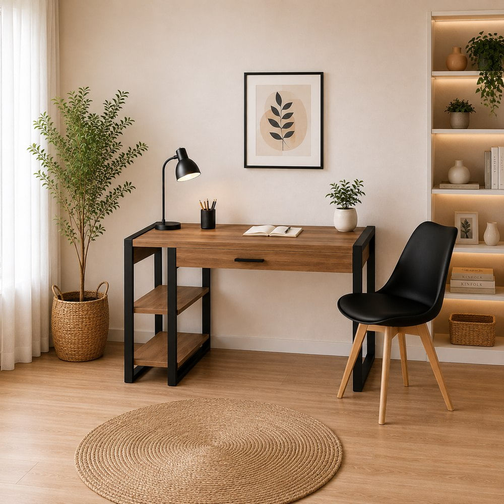 COMBO Escritorio Silla Vintage Larizza Ventitas Home Negro