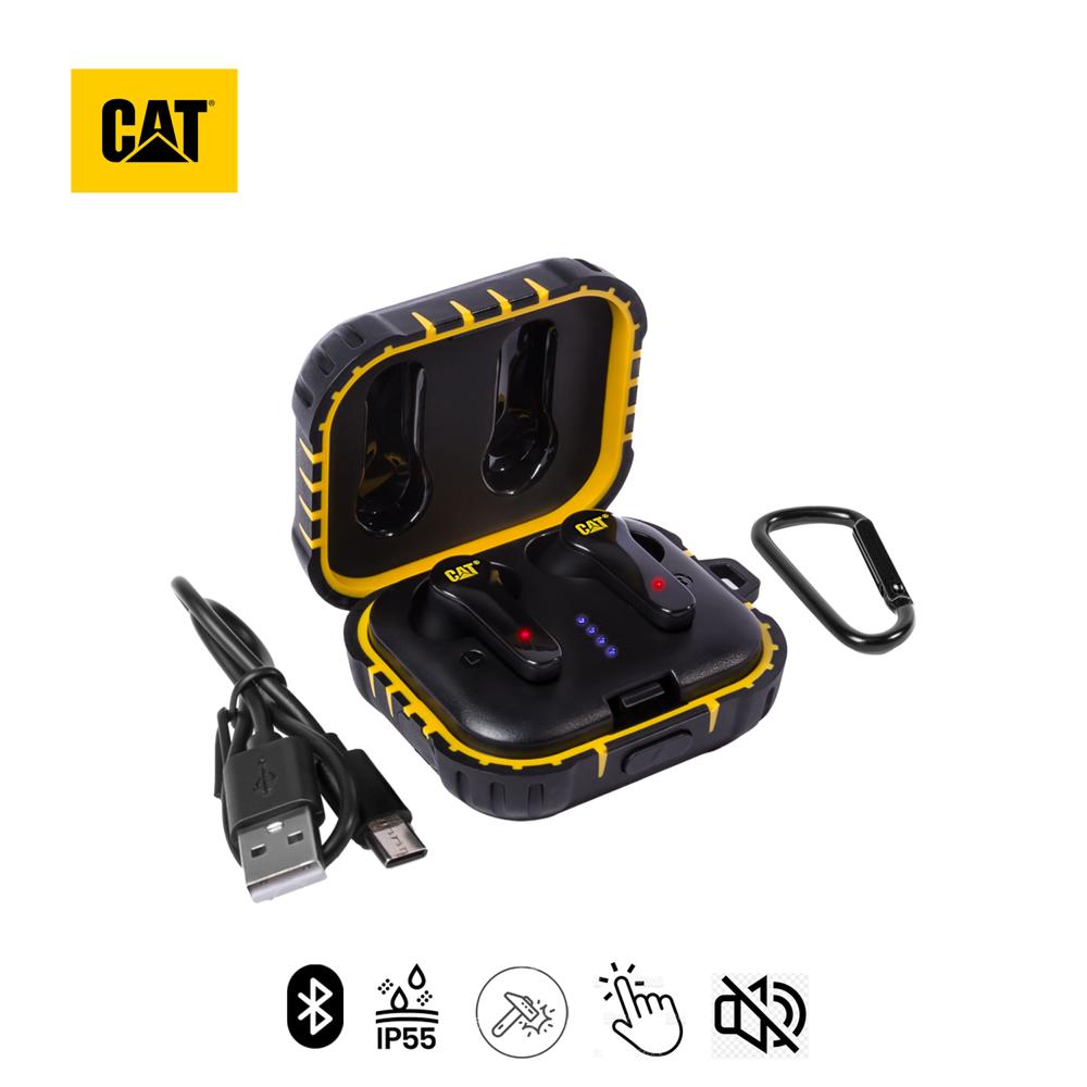 Audífonos Bluetooth CAT BTEARBUD IP55 Cancelación de Ruido Negro