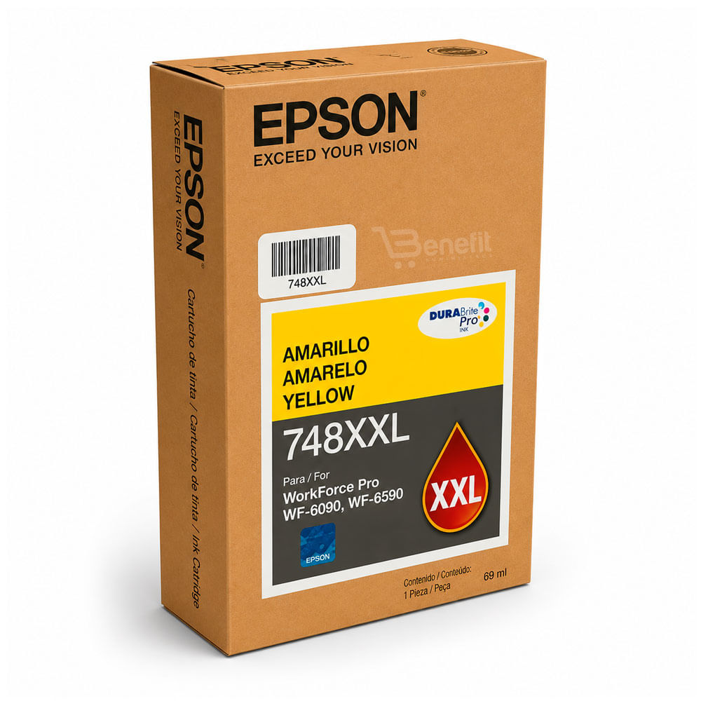 Cartucho de Tinta Epson T748XXL420 Yellow Original 748XXL