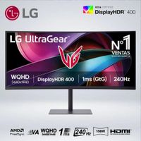 MONITOR GAMER CURVO ULTRAGEAR G6 QHD 34'' VA 240hz 1ms HDR400 AMD SPEAKER