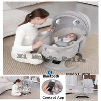 Mecedora para Bebe Automatica Premium 2 en 1 Beige