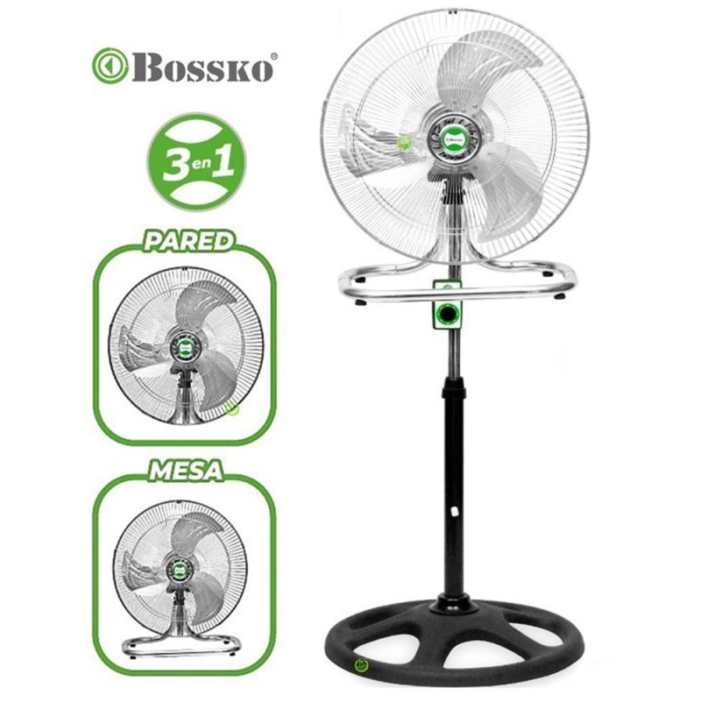 Ventilador Bossko BK-8218VI-NG Pedestal 3 en 1 De 18Pulg 200w