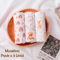 Manta Muselina para Bebé Pack x 3 Unidades SMT53