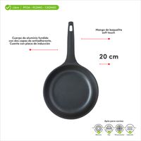 Sartén ILKO 20cm Majestic Negro