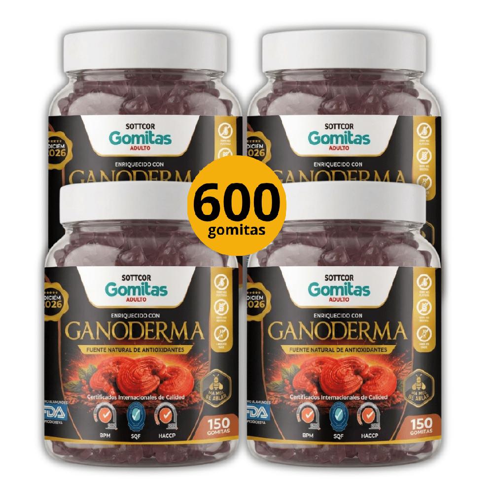 Pack Sottcor Gomitas de Ganoderma - Antioxidante Natural Adultos x 600 Unidades