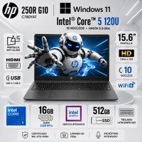 Laptop HP 250R G10 Intel Core 5 120U 16GB DDR4 512GB SSD Intel Graphics 15.6 HD Win 11 C78DYAT
