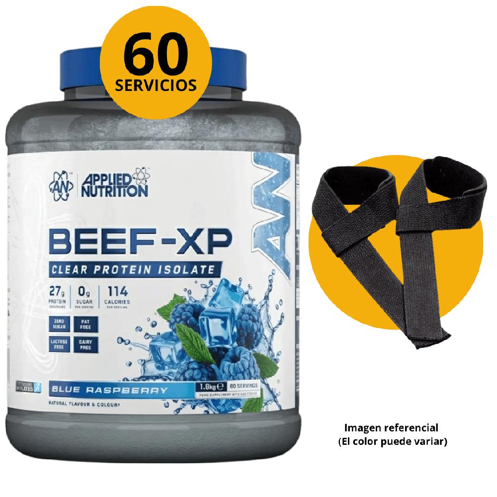 BEEF-XP 1.8KG BEEF PROTEIN SABOR BLUE RASPBERRYCON STRAPS