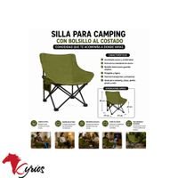 Silla de camping verde olivo