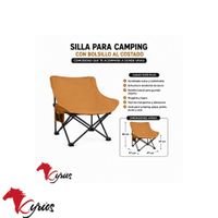 Silla para camping color camel