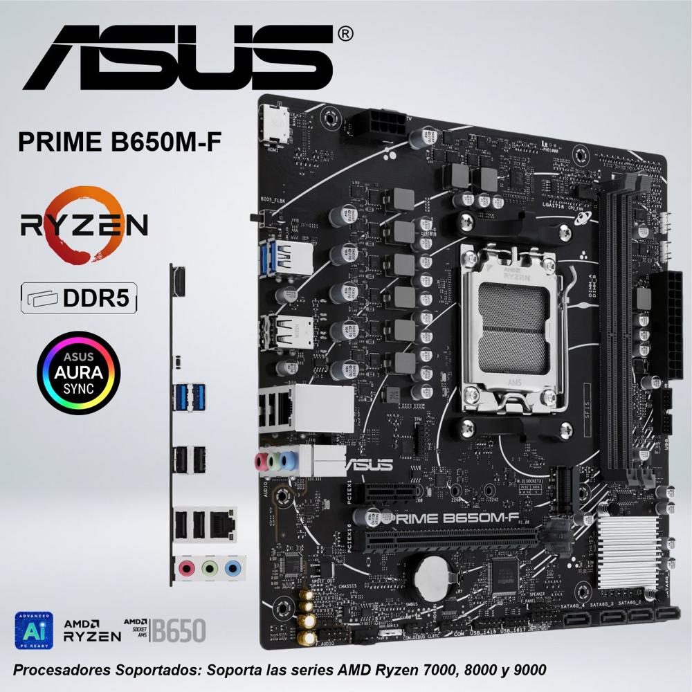 PLACA ASUS AMD RYZEN PRIME B650M-F DDR5
